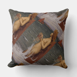 mermaids throw pillow