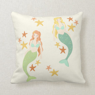 Mermaids Throw Pillow