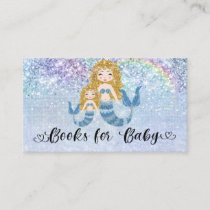 Mermaids Under the Sea Blonde Blue Books for Baby Enclosure Card