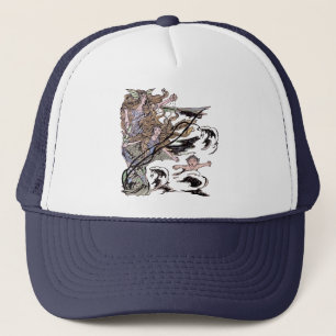Mermaids Vintage Victorian Illustration Trucker Hat
