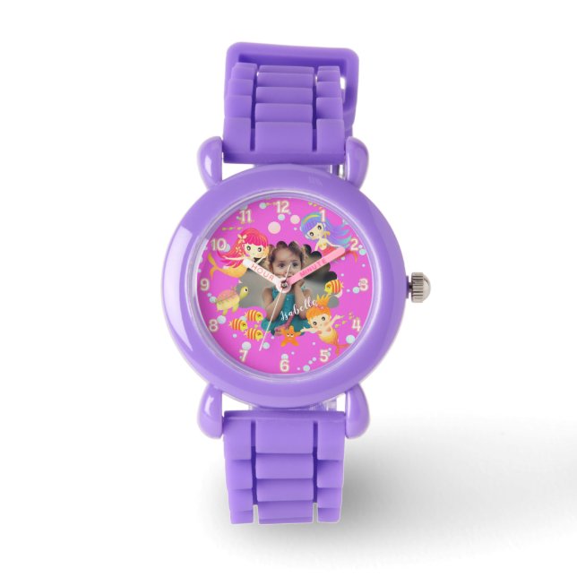 Mermaids Violet Photo Watch (Front)