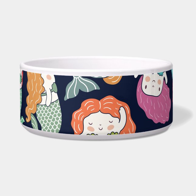 Mermaids: whimsical seamless pattern. (Front)