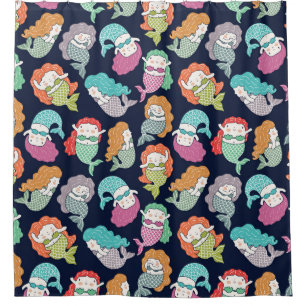 Mermaids: whimsical seamless pattern.