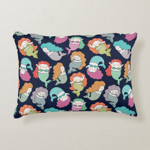 Mermaids: whimsical seamless pattern. accent pillow