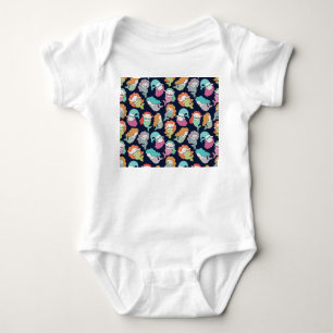 Mermaids: whimsical seamless pattern. baby bodysuit