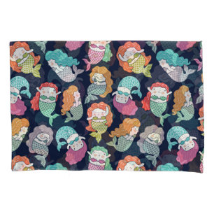 Mermaids: whimsical seamless pattern. pillowcase