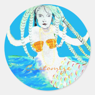 Mermaids with Dreadlocks Thunder_Cove Classic Round Sticker