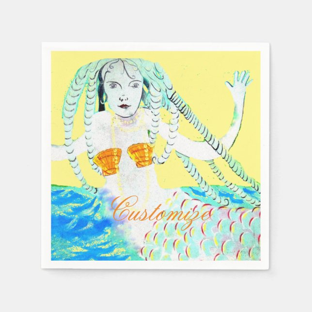 Mermaids with Dreadlocks Thunder_Cove Napkin (Front)
