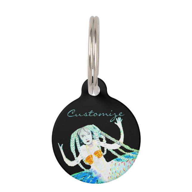 Mermaids with Dreadlocks Thunder_Cove Pet Tag (Front)