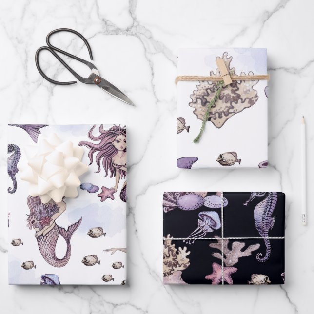 Mermaids Wrapping Paper Sheet (Front)