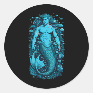 Merman Gay Cruise For Men Beaches Boats And Bros  Classic Round Sticker