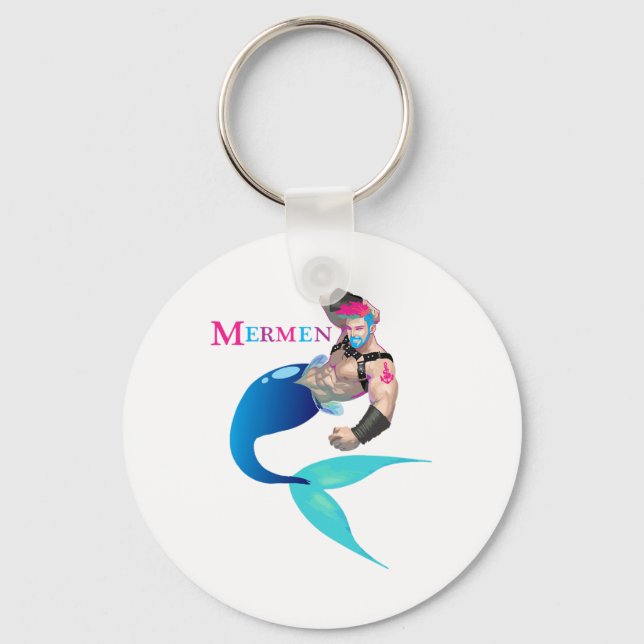 Merman Gay Cruise S For Men Beaches Boats And Bros Keychain (Front)