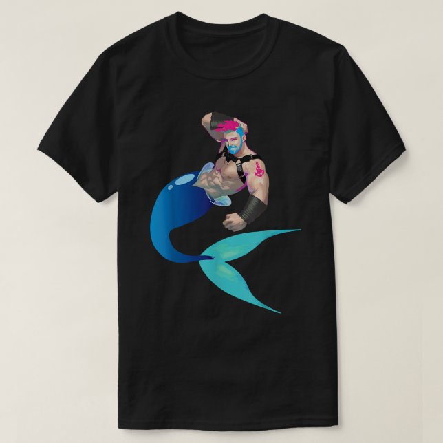Merman Gay Cruise s for Men Beaches Boats and Bros T-Shirt (Design Front)