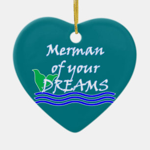 Merman Of Your Dreams (White) Ceramic Ornament