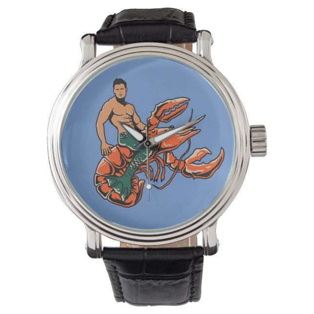 Merman Riding Lobster Watch (Front)