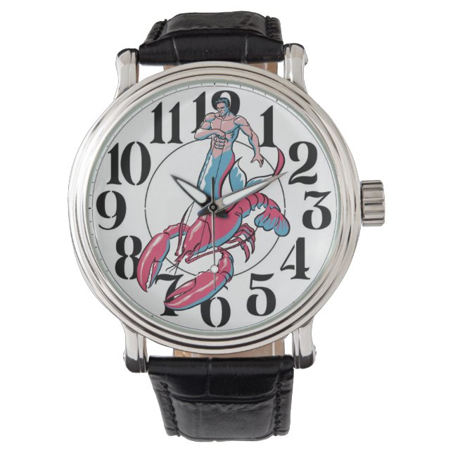 Merman Riding Lobster Watch (Front)