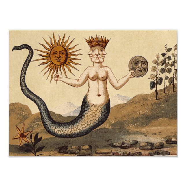 Merman Sun and Moon Photo Print (Front)