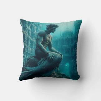 Merman Throw Pillow