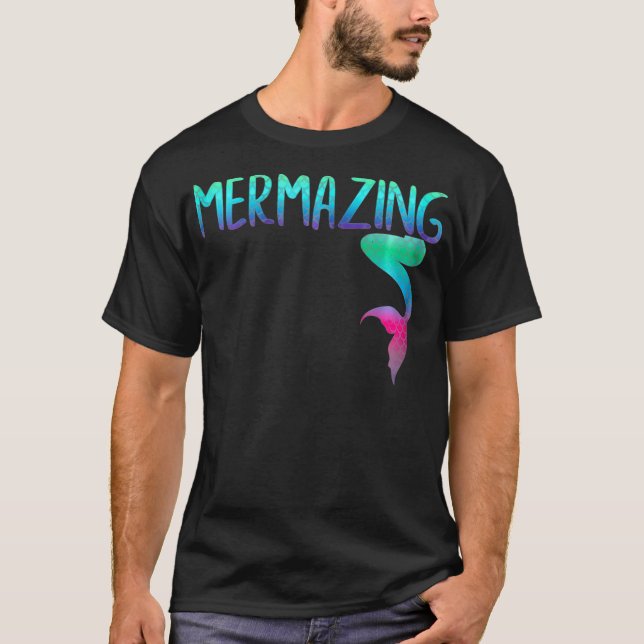 Mermazing  For Mermaid Moms Kids Mermaid Squad  T-Shirt (Front)