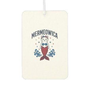 Mermeowica Patriotic Cat Mermaid Shirt Design_1 Air Freshener