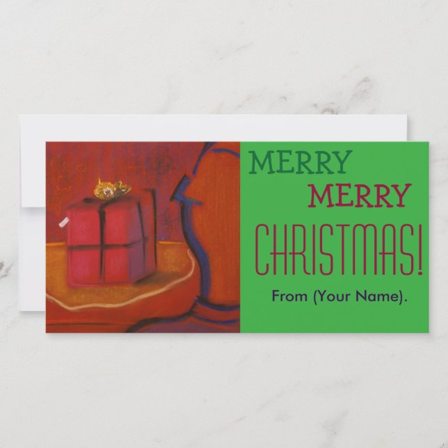 Merr Merry Christmas Customizable Notecard (Front)