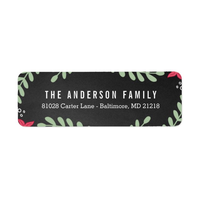 Merrier Christmas Holiday Return Address Labels (Front)