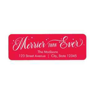 Merrier Than Ever EDITABLE COLOR Holiday Address