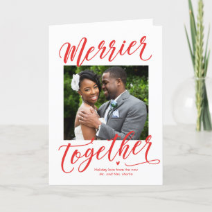 Merrier Together Family or Newlywed Holiday Card