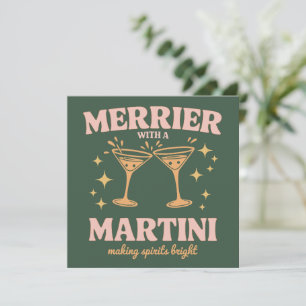 Merrier with a Martini Christmas Cocktail Holiday 