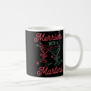 Merrier With A Martini Christmas Tail Xmas Martini Coffee Mug