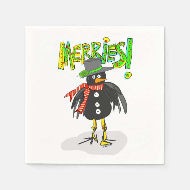 MERRIES cocktail napkins (Front)