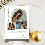 Merriest Christmas Arch Photo Family Beach Card<br><div class="desc">Send warm holiday vibes with this "Merriest Christmas" arch photo card,  perfect for family beach memories. Featuring elegant calligraphy and a minimalist design,  it’s ideal for a relaxed yet festive greeting. Capture joyful moments with a modern two-photo layout that brings beachside charm to your Christmas and New Year wishes.</div>