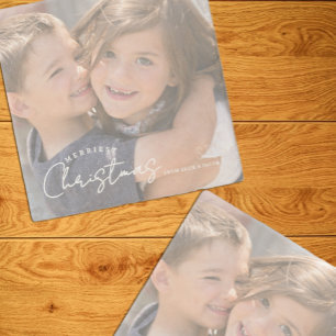 Merriest Christmas Family Joy Christmas Stone Coaster