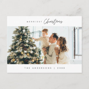 Merriest Christmas Family Photo, Cozy Happiness Postcard