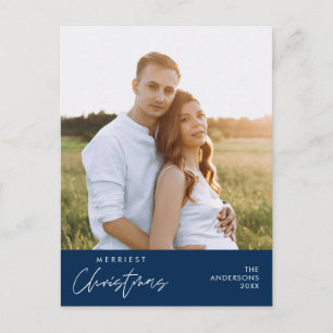 Merriest Christmas Family Photo, Cozy Happiness Postcard