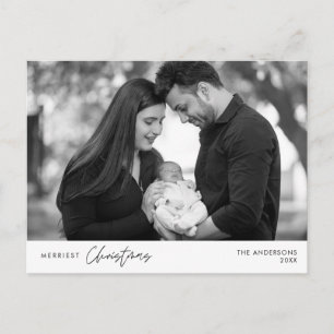 Merriest Christmas Family Photo, Cozy Happiness Postcard