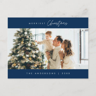 Merriest Christmas Family Photo, Cozy Happiness Postcard