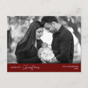 Merriest Christmas Family Photo, Cozy Happiness Postcard