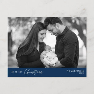 Merriest Christmas Family Photo, Cozy Happiness Postcard