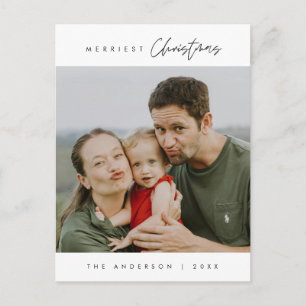 Merriest Christmas Family Photo, Cute Happiness Postcard