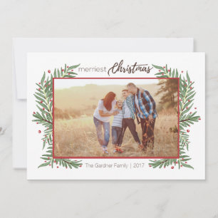 Merriest Christmas Holly Card