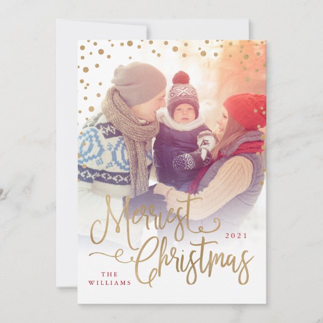 Merriest Christmas Photo Card (Front)