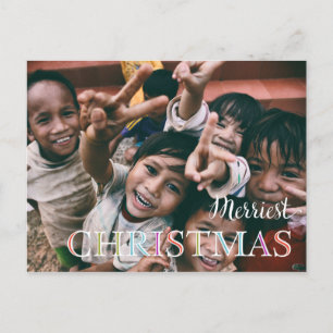 Merriest Christmas Photo Holiday Postcard