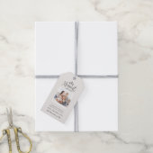 Merriest Christmas photo rustic farmhouse holiday Gift Tags (With Twine)