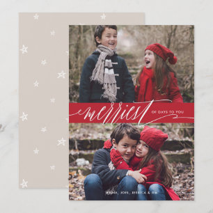 Merriest Days Christmas Holiday Photo Card