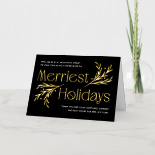 Merriest Holiday FOIL Business Holiday Card