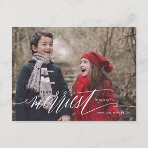 Merriest of Days Christmas Holiday Postcard