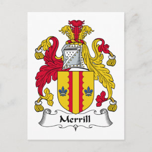 Merrill Family Crest Postcard