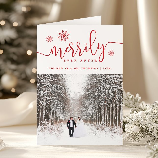 Merrily Ever After | Folded Holiday Card (Creator Uploaded)