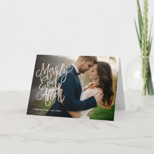 Merrily Ever After Full Photo Holiday Thank You Card